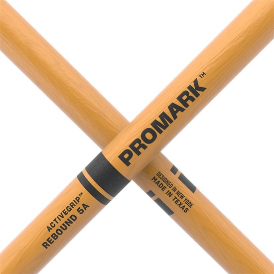 ProMark Rebound 5A ActiveGrip Clear Hickory Drumstick Acorn Wood Tip