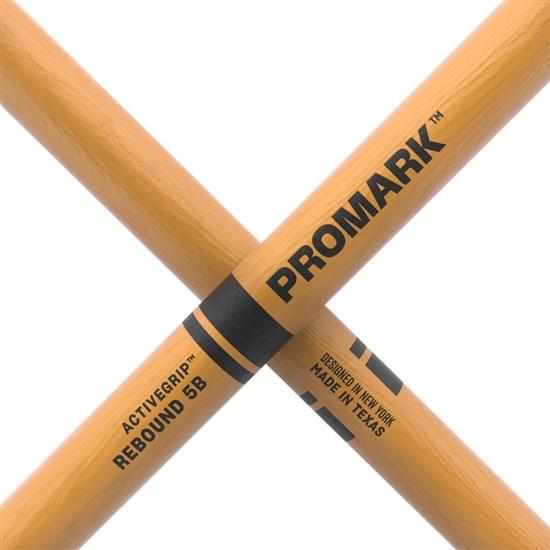 ProMark Rebound 5B ActiveGrip Clear Hickory Drumstick Acorn Wood Tip