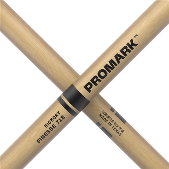 ProMark Finesse 718 Hickory Drumstick Small Round Wood Tip