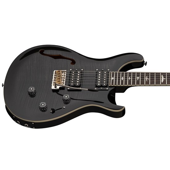 PRS SE Custom 24 Semi-Hollow Piezo (Charcoal Burst) inc Gig Bag