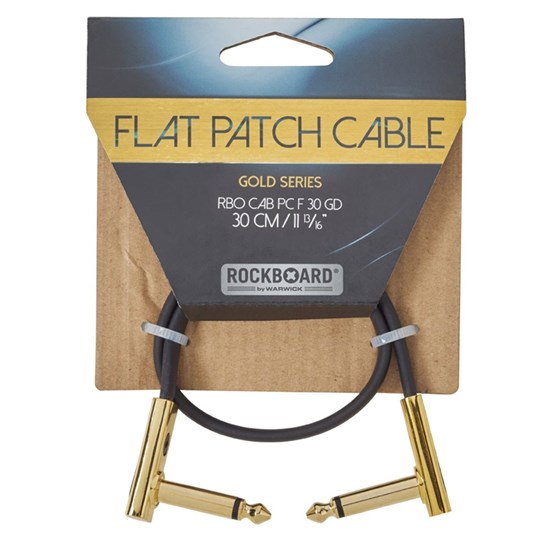 RockBoard Flat Patch Cable 30cm Gold