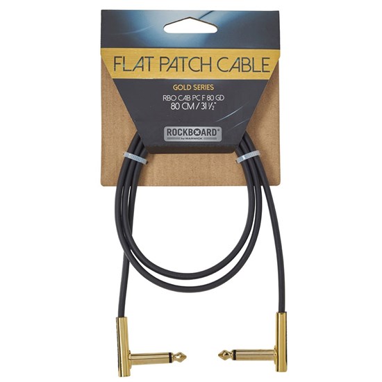 RockBoard Flat Patch Cable 80cm Gold