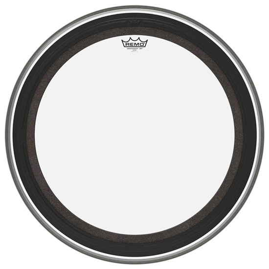 Remo BR-1324-00-SMT Ambassador Clear Bass Drum Head, 24