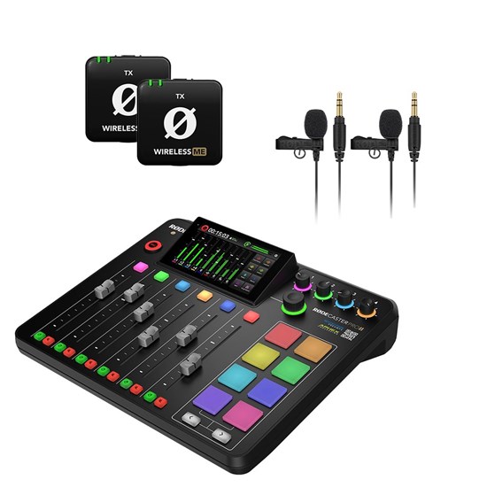 Rode RodeCaster Pro II Pack w/ 2 x Wireless ME TX & 2 x Lavalier GO Microphones