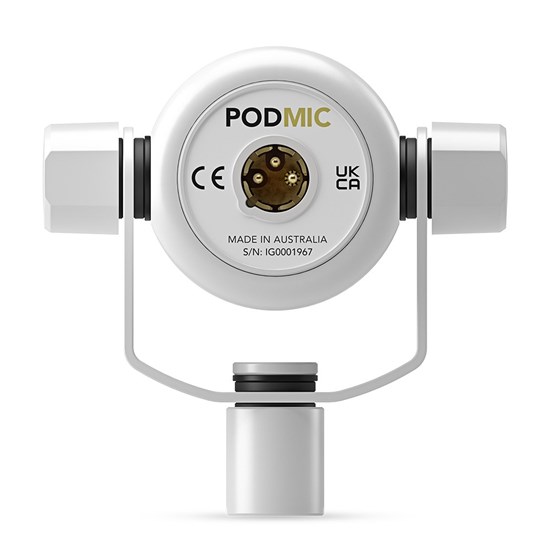 Rode PodMic Broadcast-Grade Dynamic Mic Optimised for RODECaster Pro (White)