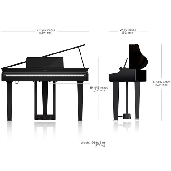 Roland GP-3 Compact Digital Grand Piano (Polished Ebony)