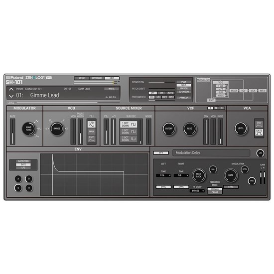 Roland SH-101 MODEX (ZENOLOGY) LTK (eLicense)