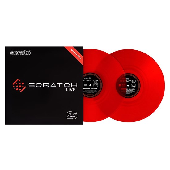 Serato Scratch Live Control Vinyl 25th Anniversary Edition Pair (Translucent Red)