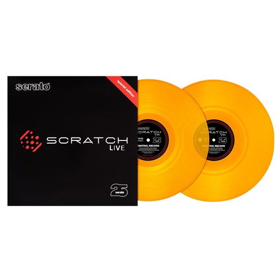 Serato Scratch Live Control Vinyl 25th Anniversary Edition Pair (Yellow)