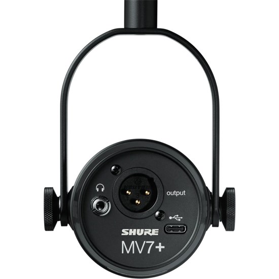 Shure Motiv MV7+ USB / XLR Dynamic Podcasting Microphone w/ LED Touch Panel (Black)