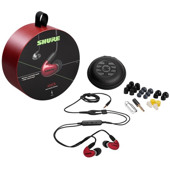 Shure Aonic 5 Sound Isolating Earphones w/ Universal Cable (Red)