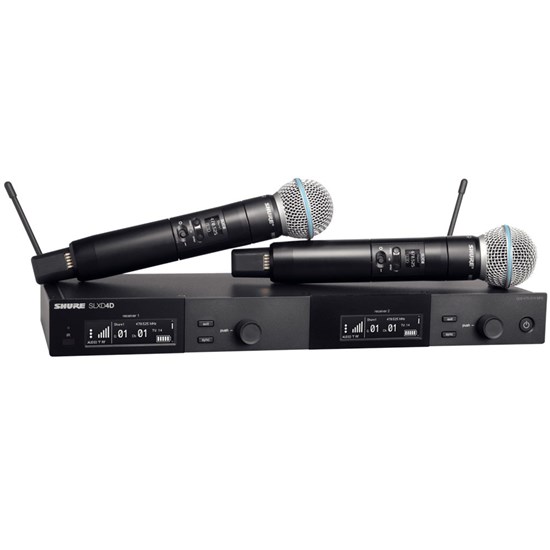 Shure SLX-D-24D/B58 Digital Beta 58 Dual Handheld Wireless System (H57 Band)