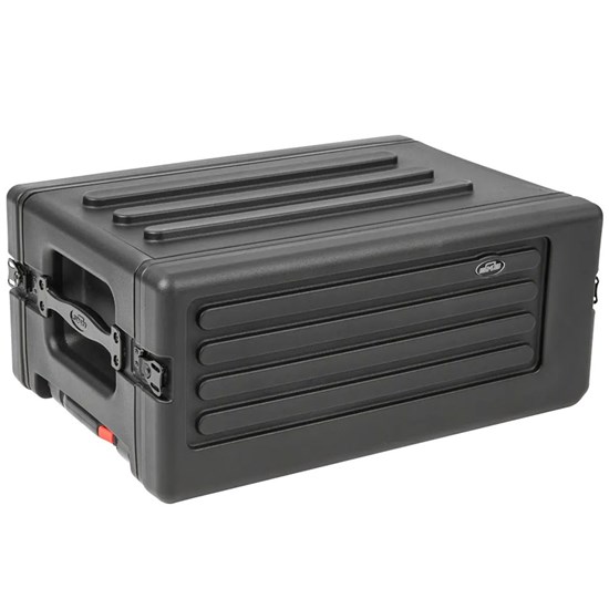 SKB 1SKB-R4SW Roto-Moulded 4U Shallow Rack Case w/Telescopic Handle and Wheels