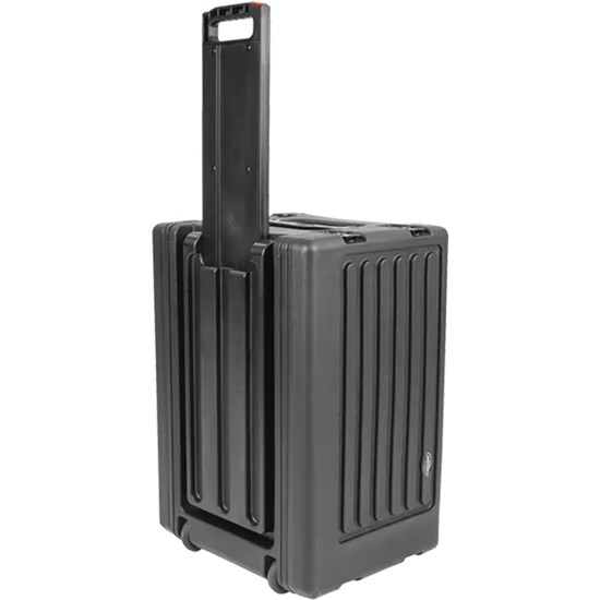 SKB 1SKB-R6SW Roto-Moulded 6U Shallow Rack Case w/Telescopic Handle and Wheels