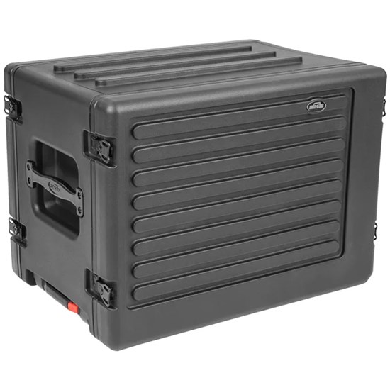 SKB 1SKB-R8SW Roto-Moulded 8U Shallow Rack Case w/Telescopic Handle and Wheels