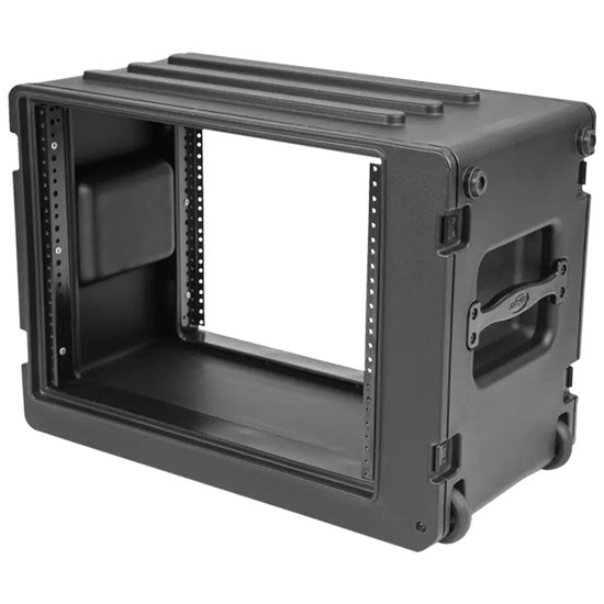 SKB 1SKB-R8SW Roto-Moulded 8U Shallow Rack Case w/Telescopic Handle and Wheels