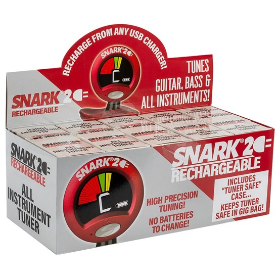 Snark 2 Rechargeable All Instrument Clip-On Chromatic Tuner (Red)