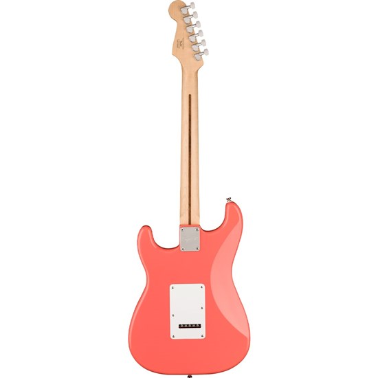 Squier Sonic Stratocaster HSS Maple Fingerboard White Pickguard (Tahitian Coral)