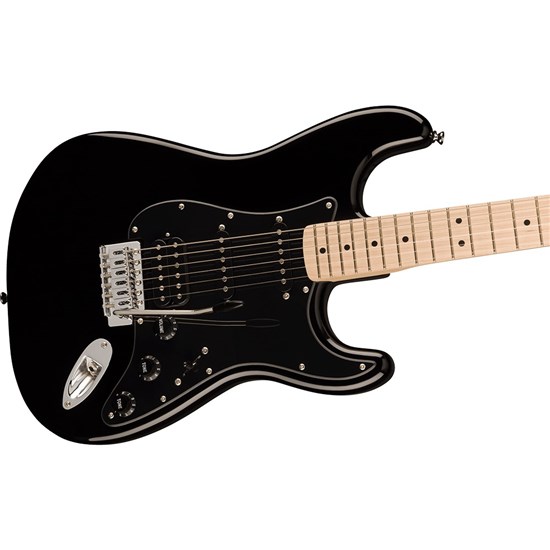 Squier Sonic Stratocaster HSS Maple Fingerboard Black Pickguard (Black)