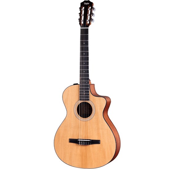 Taylor 112ce-N Grand Concert Nylon-String Acoustic Electric Guitar (Natural) inc Bag