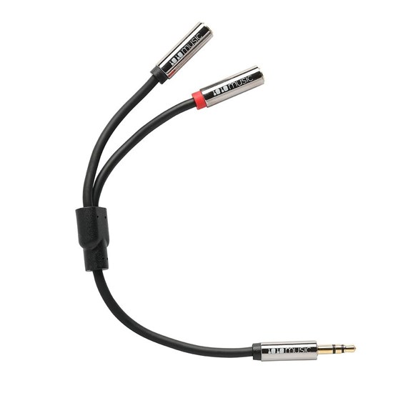 1010music 3.5mm Male to Dual 3.5mm Female Stereo Breakout Cable (15cm)