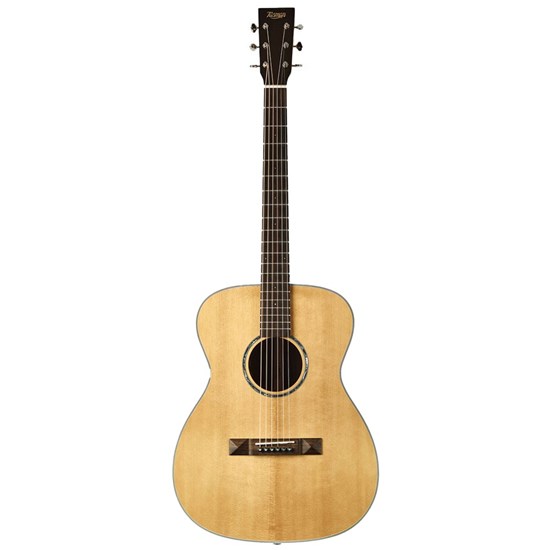 Tasman TA200O-E OM Acoustic Electric Guitar (Natural) inc Hard Case