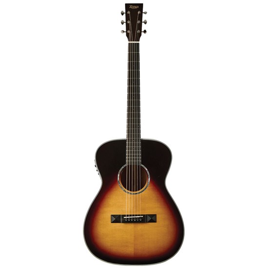 Tasman TA300-OE OM Acoustic Electric Guitar (Sunburst) inc Hard Case