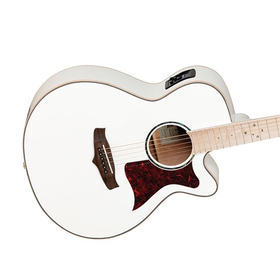 Tanglewood TW4BLW Acoustic Guitar (White Gloss) w/ Cutaway & Pickup