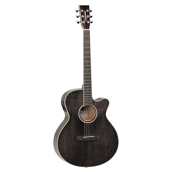 Tanglewood TW4BS Acoustic Guitar (Black Shadow) w/ Cutaway & Pickup