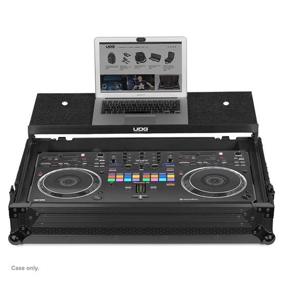 UDG Ultimate Flight Case Pioneer DDJ-REV5 (Black) w/ Laptop Shelf