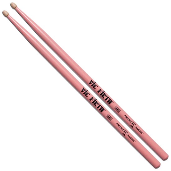 Vic Firth American Classic Wood Tip 5A Drumsticks (Pink)