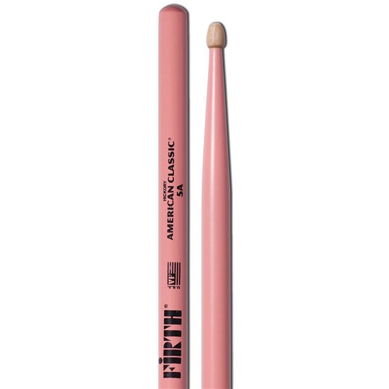 Vic Firth American Classic Wood Tip 5A Drumsticks (Pink)