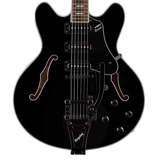 Vox Bobcat S66 Electric Guitar w/ Bigsby & Hardshell Case (Jet Black)