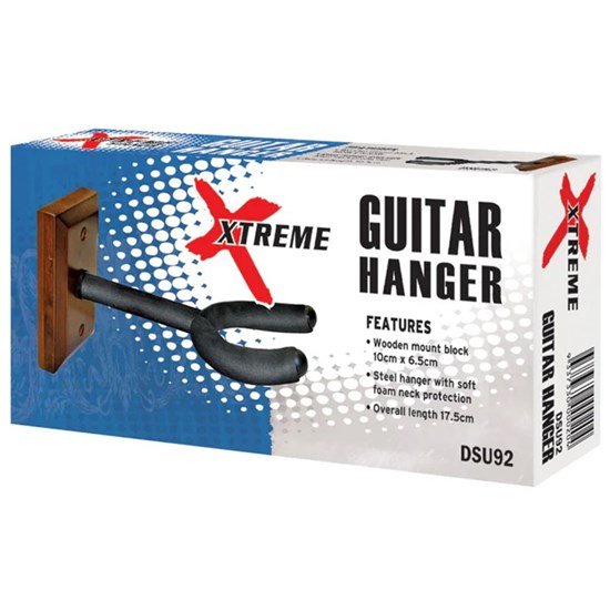 Xtreme DSU92 Guitar Wall Hanger (Black w/ Rosewood)