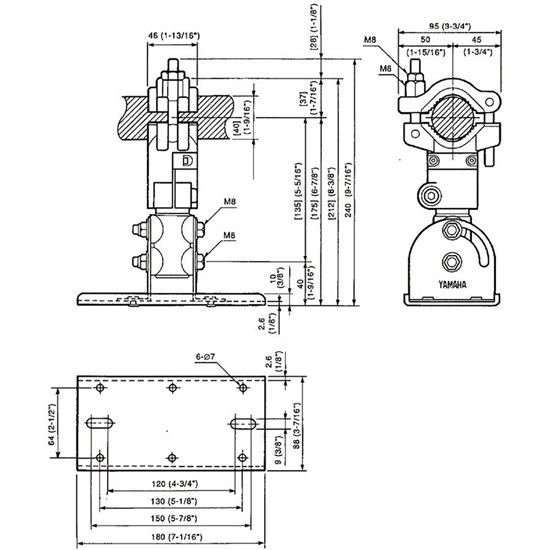 Yamaha BBS251 Baton Bracket