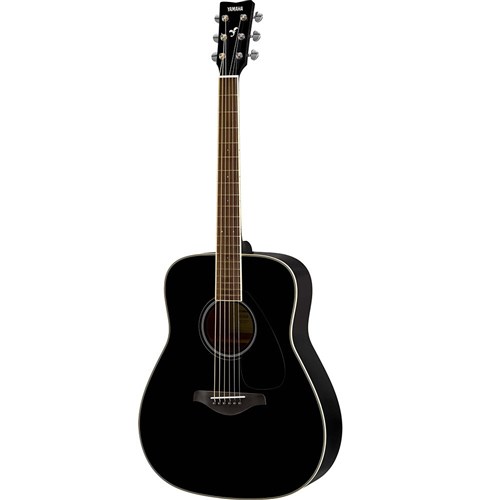 Yamaha FG820 Acoustic Dreadnought Solid Spruce Top (Black)