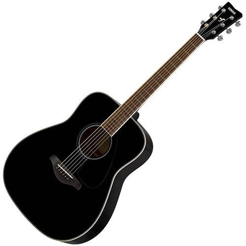 Yamaha FG820 Acoustic Dreadnought Solid Spruce Top (Black)