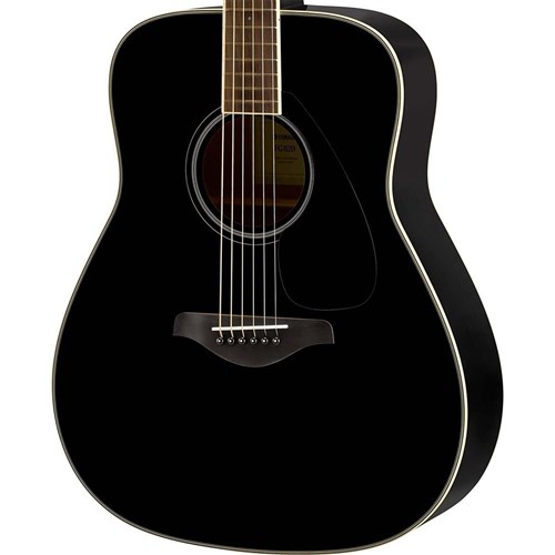 Yamaha FG820 Acoustic Dreadnought Solid Spruce Top (Black)