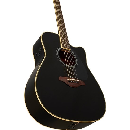 Yamaha FGC-TA TransAcoustic Electric Guitar w/ Cutaway (Black)