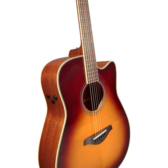 Yamaha FGC-TA TransAcoustic Electric Guitar w/ Cutaway (Brown Sunburst)