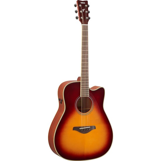 Yamaha FGC-TA TransAcoustic Electric Guitar w/ Cutaway (Brown Sunburst)