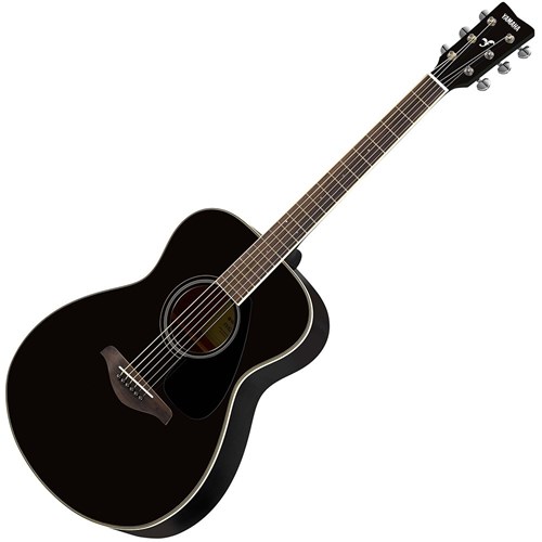 Yamaha FS820 Concert-Size Acoustic Guitar w/Solid Spruce Top (Black)