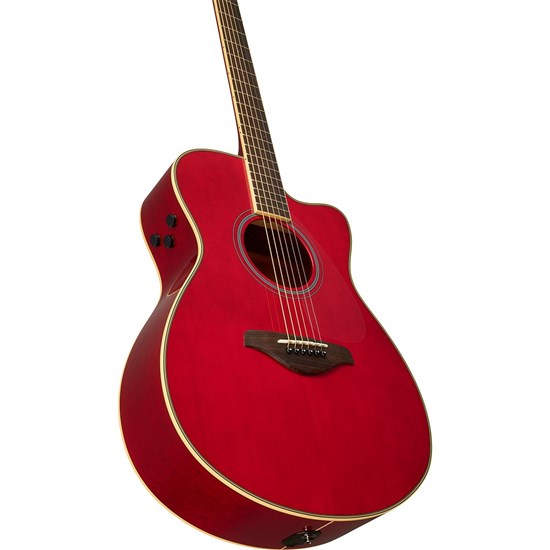 Yamaha FSC-TA Concert Body TransAcoustic Electric Guitar w/ Cutaway (Ruby Red)