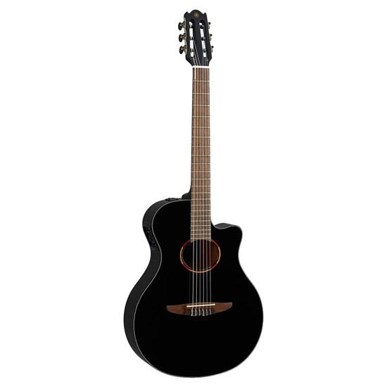 Yamaha NTX1 Classical Guitar w/ Cutaway Pick Up & Thinline Neck (Black)