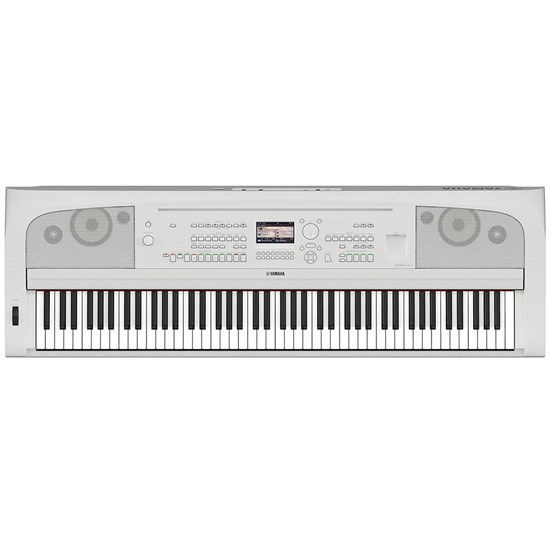 Yamaha DGX-670 Portable Grand Piano w/ LP1 Three Pedal Unit & L300W Stand (White)