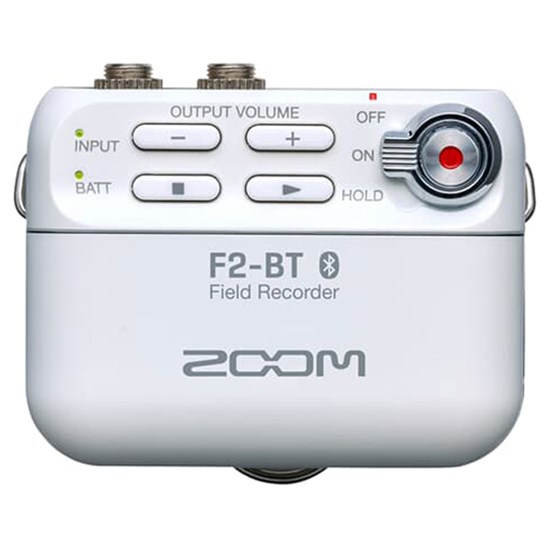 Zoom F2-BT Field Recorder w/ Bluetooth & LMF-2 Lavalier Mic (White)