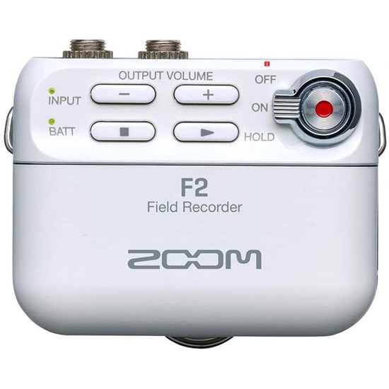 Zoom F2 Field Recorder & LMF-2 Lavalier Mic (White)