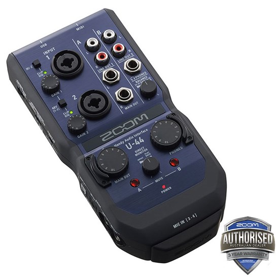 Zoom U 44 4-In/4-out Handy Audio Interface